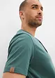 Lot de 2 t-shirts manches courtes col tunisien 100 % coton, bonprix