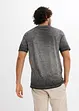 T-shirt col tunisien en 100% coton, aspect délavé, bonprix