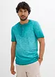 Henleyshirt, Kurzarm aus reiner Bio-Baumwolle in gewaschener Optik, bonprix