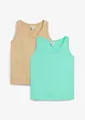 Tanktop aus reiner Bio-Baumwolle (2er Pack), bonprix