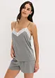 Pyjashort avec bordure dentelle, bonprix