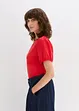 Jerseyshirt mit Ärmeln aus Baumwollpopeline, bonprix