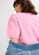 Jerseyshirt mit Ärmeln aus Baumwollpopeline, bonprix