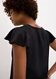 Bluse mit Volantärmeln in Glanzoptik, bonprix
