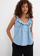 Jeans-Blusentop aus Bio-Baumwolle, bonprix