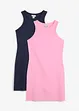 Interlock-Trägerkleid aus reiner Bio-Baumwolle, (2er Pack), bonprix