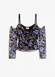 Cold-Shoulder-Shirt aus leichtem Mesh, bonprix