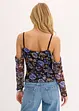Cold-Shoulder-Shirt aus leichtem Mesh, bonprix