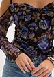 Cold-Shoulder-Shirt aus leichtem Mesh, bonprix