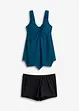Long-Tankini (2-tlg.Set) mit Zick-Zack Saum, bonprix