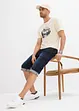 Bermuda cargo en jean, loose, bonprix