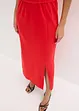 Robe midi en jersey avec empiècement smocké et fente, bonprix