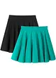 Lot de 2 jupes jersey avec coton, bonprix