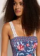 Maillot 1 pièce bandeau avec bretelles larges, bonprix