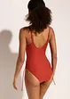Maillot 1 pièce sculptant avec laçages, bonprix