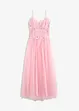 Robe longue en tulle délicat avec dentelle, bonprix