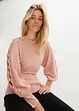Feinstrickpullover mit Spitze, bonprix
