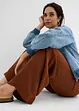 Pantalon palazzo léger et texturé, bonprix