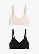 Lot de 2 soutiens-gorge bralettes Feel Comfort en modal doux, bonprix