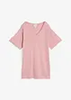 T-shirt en maille fine avec du lin, bonprix