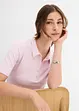 Geripptes Poloshirt aus Viskose-Mix, bonprix
