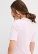 Geripptes Poloshirt aus Viskose-Mix, bonprix