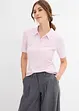 Geripptes Poloshirt aus Viskose-Mix, bonprix