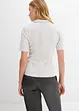 Geripptes Poloshirt aus Viskose-Mix, bonprix