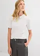 Geripptes Poloshirt aus Viskose-Mix, bonprix