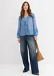 Blouse en mousseline à volants, bonprix