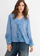 Blouse en mousseline à volants, bonprix