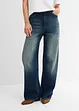Jean droit et loose, taille haute, peu extensible, bonprix