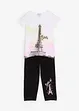 T-shirt + legging 3/4 (ens. 2 pces) 100% coton, bonprix