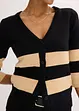 Gilet rayé en maille de coton, bonprix