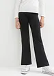 Pantalon évasée en coton extensible avec fentes sur les côtés, bonprix