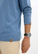 Langarm-Henleyshirt (2er Pack) aus reiner Bio-Baumwolle, bonprix