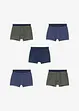 Boxershorts mit weicher Bio-Baumwolle (5er Pack), bonprix