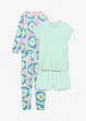 Pyjama + Shorty mit weicher Bio-Baumwolle (4-tlg. Set), bonprix