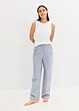Pyjama mit Ripp Top und gewebter Hose, bonprix
