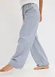 Pyjama mit Ripp Top und gewebter Hose, bonprix