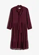 Mesh-Jerseykleid mit Schluppe, bonprix
