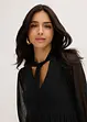 Mesh-Jerseykleid mit Schluppe, bonprix