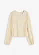 Kurzes Shirt aus elastischer Spitze, bonprix