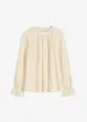 Spitzen-Shirt mit Volants aus Baumwolle, bonprix