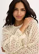 Spitzen-Shirt mit Volants aus Baumwolle, bonprix