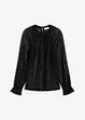 Spitzen-Shirt mit Volants aus Baumwolle, bonprix