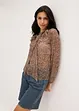 Mesh-Shirt mit Volant und Schluppe, bonprix