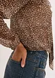 Mesh-Shirt mit Volant und Schluppe, bonprix