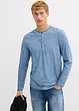 Henleyshirt, Langarm in gewaschener Optik aus reiner Bio-Baumwolle, bonprix
