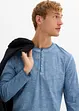 Henleyshirt, Langarm in gewaschener Optik aus reiner Bio-Baumwolle, bonprix